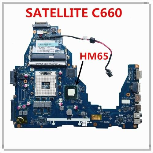 For Toshiba SATELLITE C660 Laptop Motherboard PWWHA LA-7202P K000124370 HM65 DDR3 100% Tested Fast Ship
