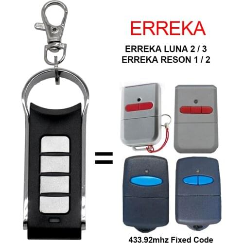 For ERREKA LUNA 2 or 3 ERREKA RESON 1 or 2 433.92 MHz Remote Control Transmitter Fob