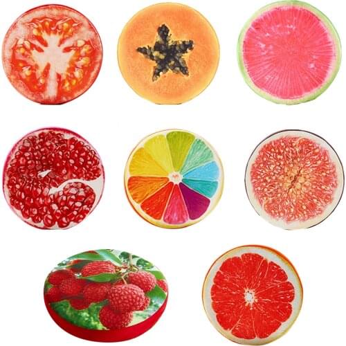 Home Decor Fruit Round Sponge Seat Floor Cushion Indoor/Outdoor Chairpad Colorful Orange