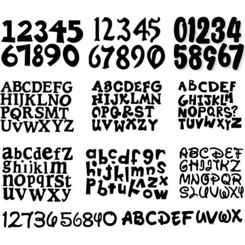 Art Fonts Alphabet Letters Craft Dies Scrapbooking Metal Cutting Dies New 2021 for DIY Cards Making Decoration Crafts Dies Cut