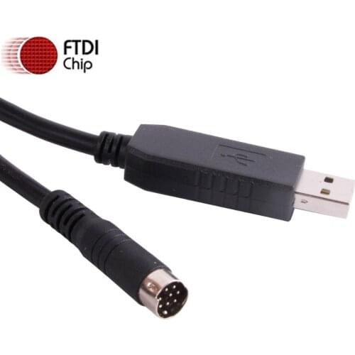 PLC programming Cable 1761-cbl-pm02 USB DB9 to 8 Din RS232 Serial Cable for Allen Bradley PLC 1000 1100 1200 1400 1500 Series