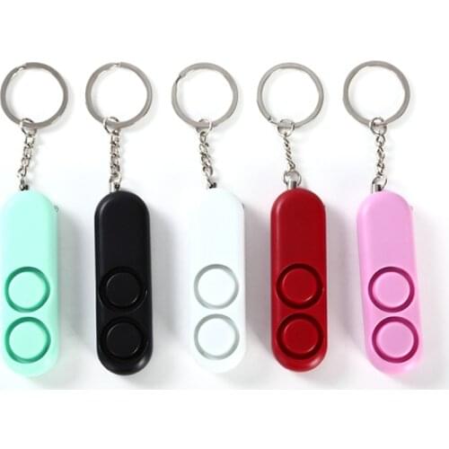Personal Defense Alarm 120dB Self Defense Device Dual Speakers Loud Alarm Alert Safety Personal Security Keychain Bag Pendant