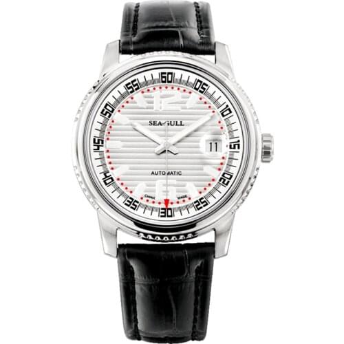 Seagull Dress Watch m306s Self-winding Exhibition Back ST2130 Movement Date Automatic Mens Watch