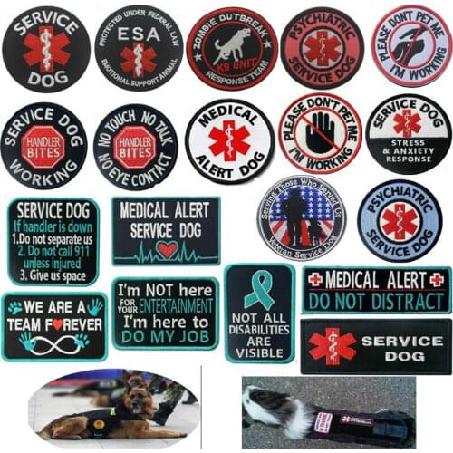 Service Dog Clothes Accessories Military Embroidery hook Patches Decorative Sewing Applique Pets Clothes and accessories Patch
