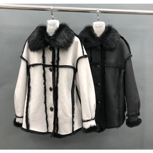Genuine Leather Jacket With Shearling Single Breasted Womens Winter Sheepskin Coat 2020 MJF-SJ-16