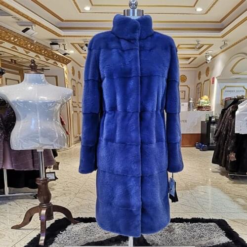 2020 genuine mink fur coat High grade Winter new Long mink fur coat Short import mink fur coats women color real mink fur coat