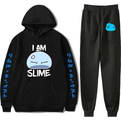 Popular Regarding Reincarnated to Slime Hoodies And Pants Rimuru Tempest Print Two Piece Set Hooded Suit Velvet for Men/Women