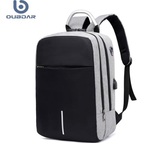 OUBDAR Men Multifunction Anti Theft Backpack 15.6" Inch Laptop Usb Charging Backpacks Waterproof Schoolbag Business Travel Bags
