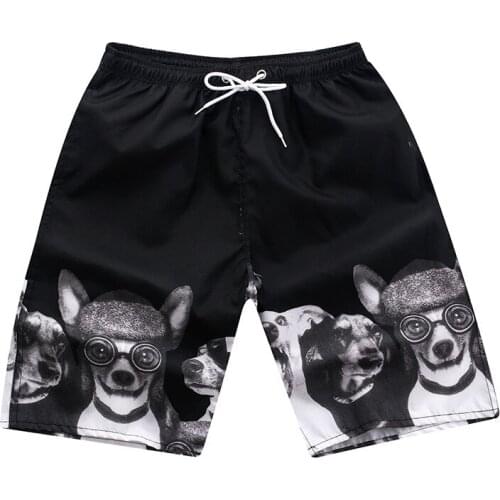 Loose Straight Shorts Mens Beach Pants Swimwear Mens Pants Spring and Summer New Youth Comfortable Printing Casual Fashion