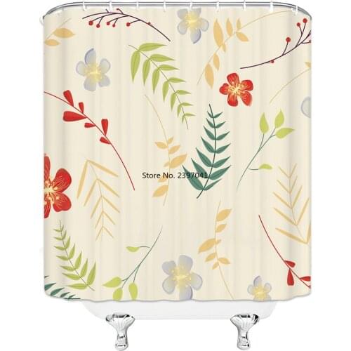 Waterproof shower curtains Bathroom Shower Curtain 3d print Flowers Shower Curtain With Hooks Fabric Shower Curtain or Mat