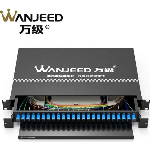 Fiber Optic Patch Panel 12Port 24Port SC LC FC ST Rack Mount Termination Box 1u 19inch Standard Cabinet Size