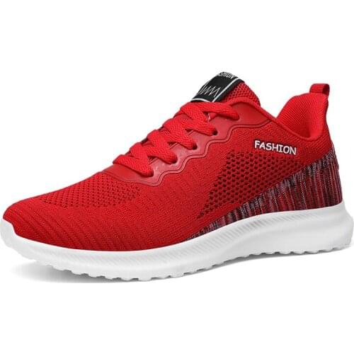 High Top Tennis Shoes For Women Breathable Sneakers 2021 Autumn Sports Comfy Jogging Trainers Red Female Soft Zapatos De Mujer