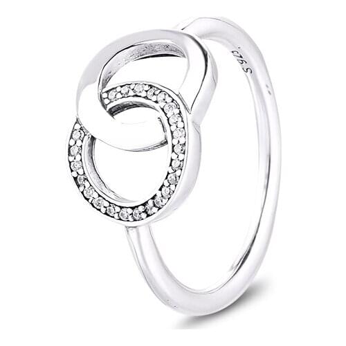 GPY Ring Women Round Circles Rings Anel Feminino 925 Jewelry Sterling Silver Anillos Mujer Wedding Engagement Bagues