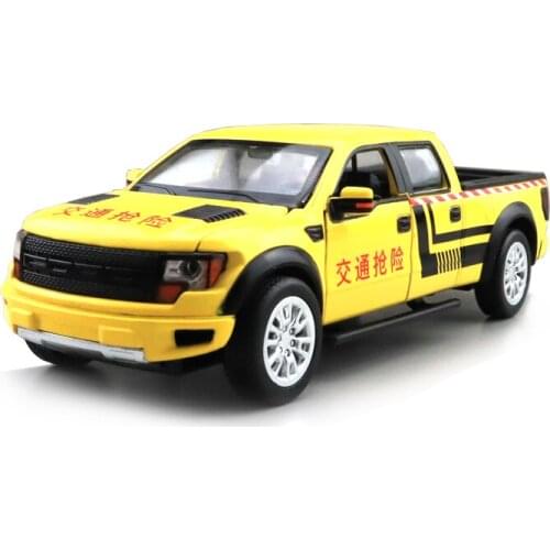 1/34 Ford F150 F-150 Rescue and Traffic management vehicle Pickup Truck CAIPO MSZ Diecast Metal Model Car Toys for Kids