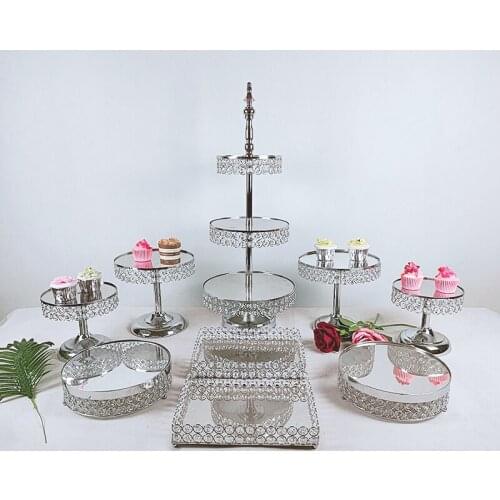1pcs-17pcs Round Cake Stand Cake Plate Pedestal Dessert Holder Wedding Birthday Party