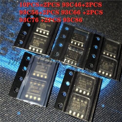 10PCS/LOT 93C46 93C56 93C66 93C76 93C86 SOP-8 Car storage chip {Each model 2pcs