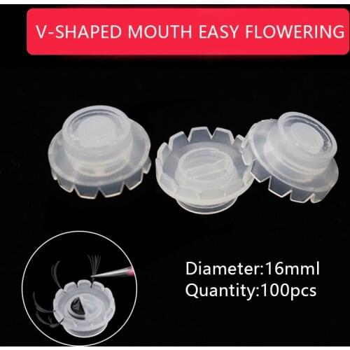100pcs/packs fans eyelash holder fans eyelash glue holder eyelash and glue make up tools blossom holder volume eyelash