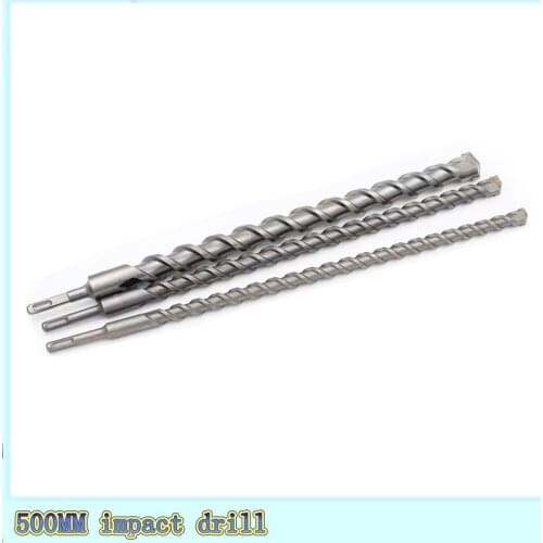 500mm electric hammer drill bit long impact drill bit through wall drill square handle round handle twist drill concrete hole dr