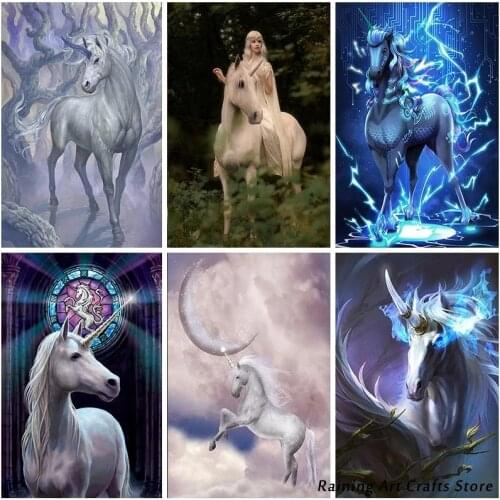 5D Diy Diamond Painting Unicorn Embroidery Rhinestones Full Square Round Drill Cross Stitch Princess Mosaic Pictures Home Decor
