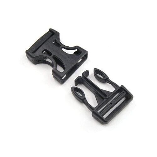 6 pcs 1'' Plastic Side Release Buckles Black, 25mm
