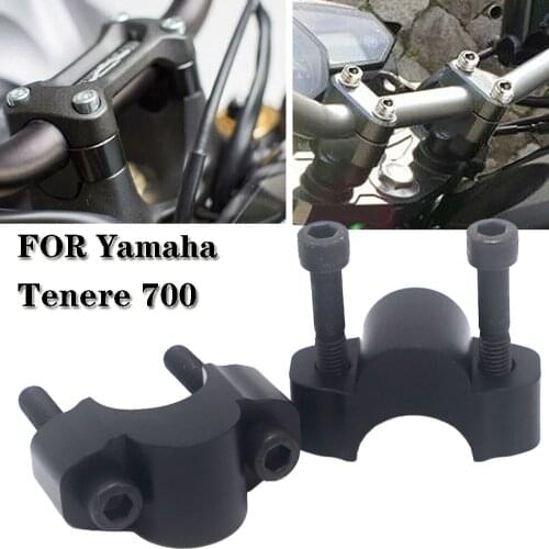 For Yamaha Tenere 700 Tenere700 Motorcycle Accessories Handlebar Risers Mounting Clamp Mount Riser Clamps CNC Billet Aluminum