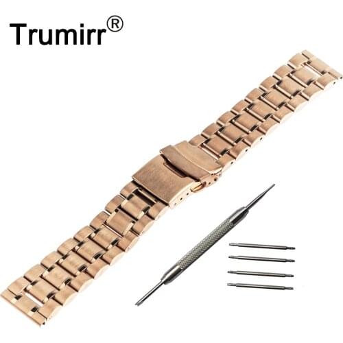 22mm Stainless Steel Watch Band Bracelet Strap for LG G Watch W100 R W110 Urbane W150 Asus Zenwatch 1 2 22mm Pebble Time Steel