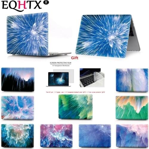 EQHTX Color printing Shell Leaf Painted Case For Apple MacBook Air Pro Retina 11 12 13.3 15.4 inch Touch Bar New Air 13 15 inch
