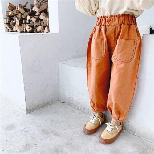 Childrens Casual Pants 2020 Spring Summer New Toddler Loose Harem Pants Kids Boys and Girs Solid Pants Baby Clothes 2-7 Years