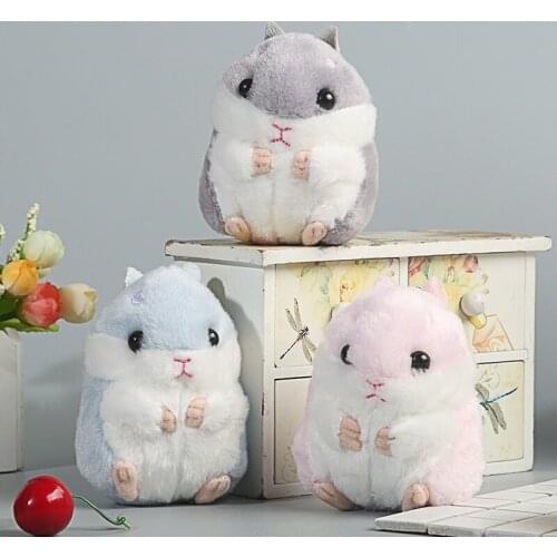 Child Cute Hamster Plush Toys Mini Doll Schoolbag Pendant Key Chain PP Cotton Filling Animal Decoration Kids Birthday Gifts