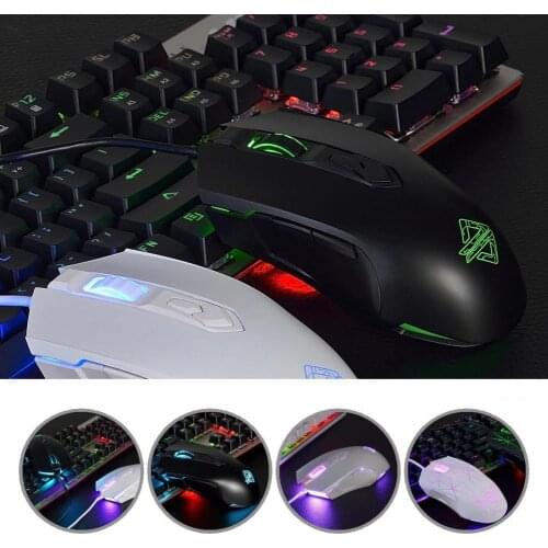 2 Colors Optional AJAZZ Reliable Ergonomic Laptop Wired Mouse Fine Workmanship Computer Mouse Ergonomic for Laptop