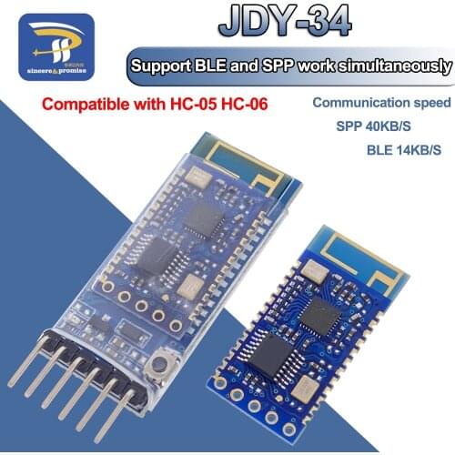 4.2 JDY-34 SPP-C Host Dual-Mode 2.4G Bluetooth Module 4DB Printer Supports Multi-Machine Connection Compatible With HC-05 HC-06