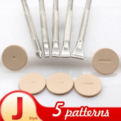 Leather Stamp Tool Background Dots Point Line Basket Weave Stamping Working Sculpture Pattern Carving Punches Tools Craft