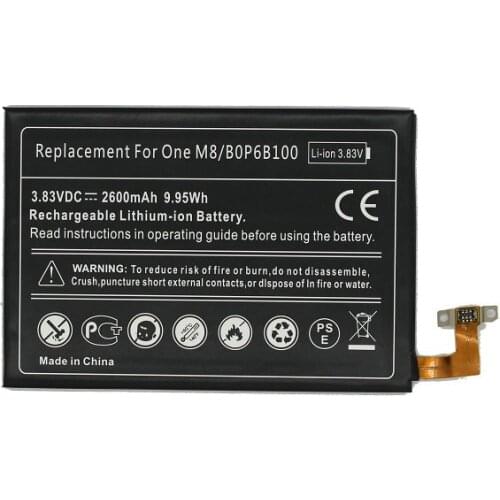 ITopZea 1Pcs 2600mAh B0P6B100 35H00214-00M Replacement Battery For HTC ONE 2 M8 M8 Ace M8x One Max One plus M8W M8D W8 E8 M8T
