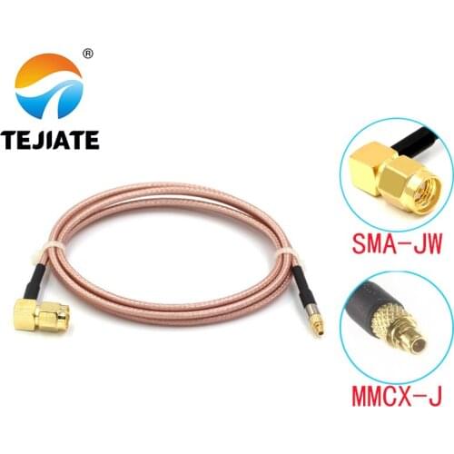 1PCS TEJIATE Adapter Cable MMCX To SMA MMCX-J Convert SMA-JW 8-90CM 1M 1.5M 2M Length Connector RG316 Wire