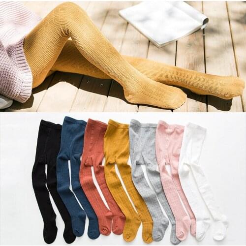 Kids girls Tights Toddler baby Cotton Solid Leg Warmers Pantyhose children Girls Stocking Newborn Babys autumn Winter Tights