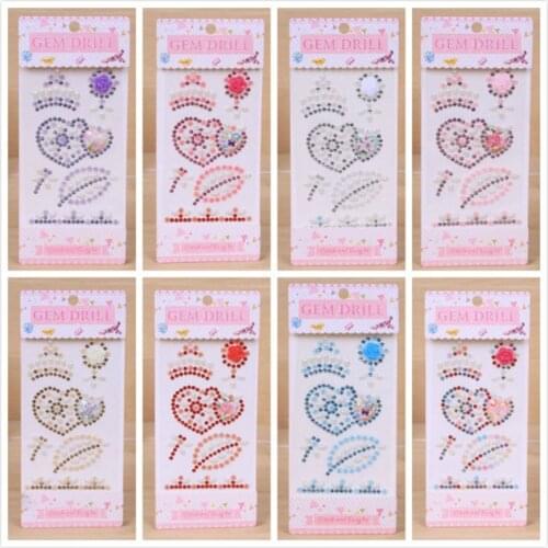 1Pcs Crystal Diamond Sticker DIY Decal Mobile Art Self Adhesive Scrapbooking Stickers Kids Toy