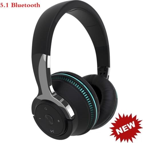 2021 New HiFi headphones Wireless Bluetooth 5.1 Headset Active Noise Cancelling Wireless & Wired Earphones With Mic Deep Bass