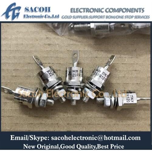 New Original 5PCS/Lot 25FR120 or 25FR160 or 25FR100 or 25FR80 25FR60 25FR40 25FR20 DO-203B 25A 1200V Standard Recovery Diodes