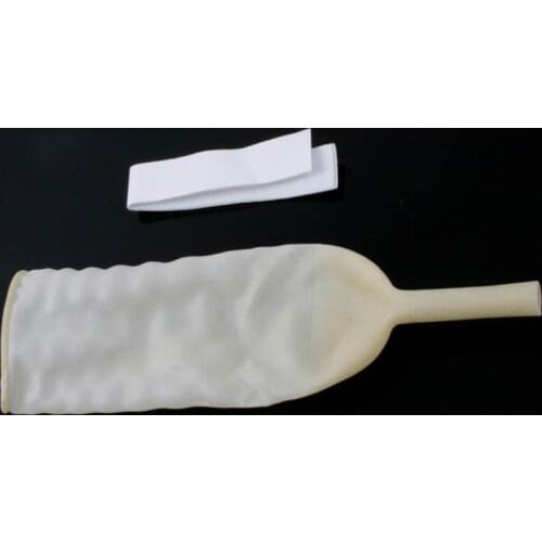 50pcs single use Latex-jacketed urine bag disposable condom urine collection Latex urine condom pick urinal drainage bag 25-40mm