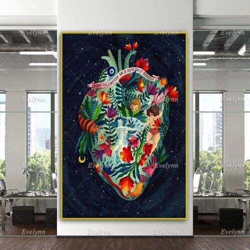 Earth Heart Poster, Nature Poster,Vintage Earth Poster,2021 Earth Day, Happy Earth Day Poster,Home Decor Canvas Wall Art Prints
