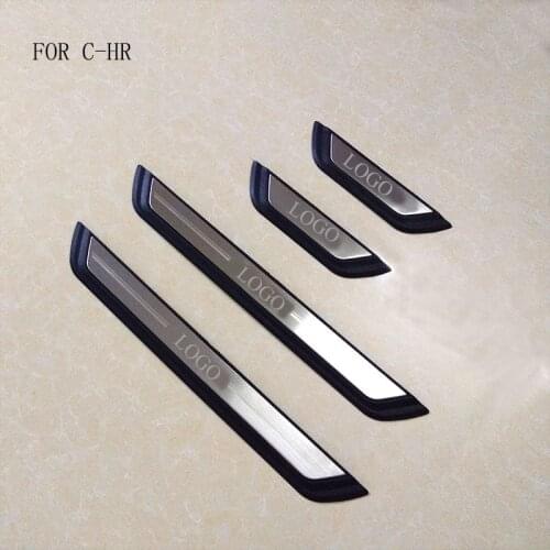 FIT For C-HR 2016 2017 2018 Door Sill Scuff Plate Welcome Pedal Stainless Steel Car Styling Accessories FOR CHR