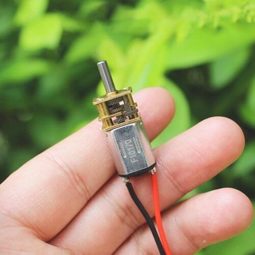 Micro N20 Gear Motor DC 3V-9V 36RPM-108RPM Slow Speed High Torque Full Metal Gearbox Mini Electric Motor with Wire For Hobby Toy