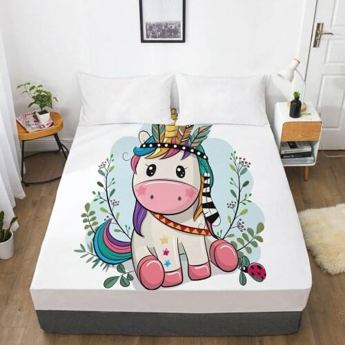 Cartoon Childrens Elastic fitted sheet bed sheet With An Elastic Band Mattress Cover Bed cover for kids baby boy girls Grass