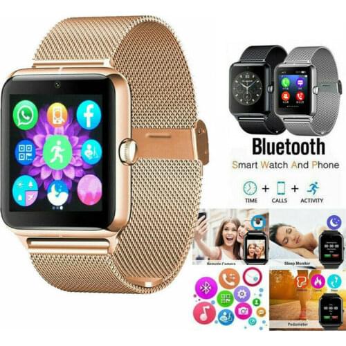 PYMH Stainless Steel Bluetooth GSM SIM Smart Watch Z60 For Samsung iphone Android