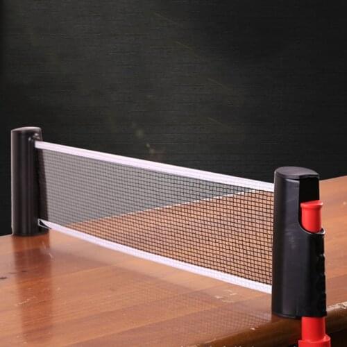 Retractable Table Tennis Net for Ping Pong Portable Anywhere Play Pingpong Post Net Rack Adjustable Any Table Home Sports Tool