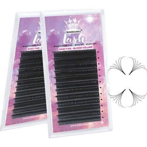 High Quality Private Label volume mega eyelashes synthetic Silk Eyelashes Extension easy to make fan Lash Extension