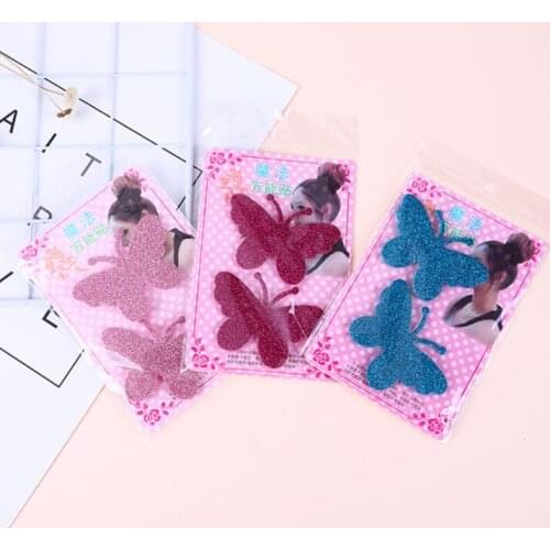 Bow hair sticker clip Women Girls Flower Bangs Magic Paste Posts Bow Heart Hair Sticker Clip Tape Fringe Hair Bang Patch Stick