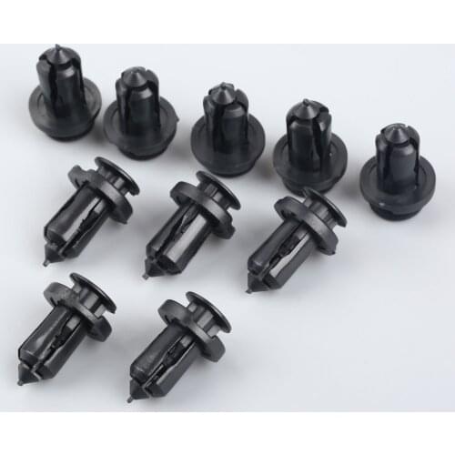 10Pcs For Subaru Plastic Rivet Bumper Clips 10.5mm Hole Auto Engine Cover Fastener Fender Retainer Car Door Panel Trim Clips