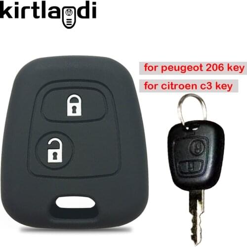 2 BUTTON SILICONE KEY COVER FOR CITROEN C1 C2 C3 C4 XSARA PICASSO PEUGEOT 106 107 206 207 307 406 for TOYOTA AYGO Corolla CASE