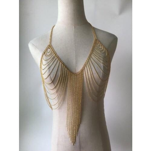 Music festival disco chain bra for rave event #BRA19006
